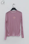 BASERANGE Classic Bamboo Fiber Bamboo Cotton Long Sleeve T-Shirt Series Collection Round Neck Bottoming Shirt France BAS-TOLS-BL-AU24-ZI Purple